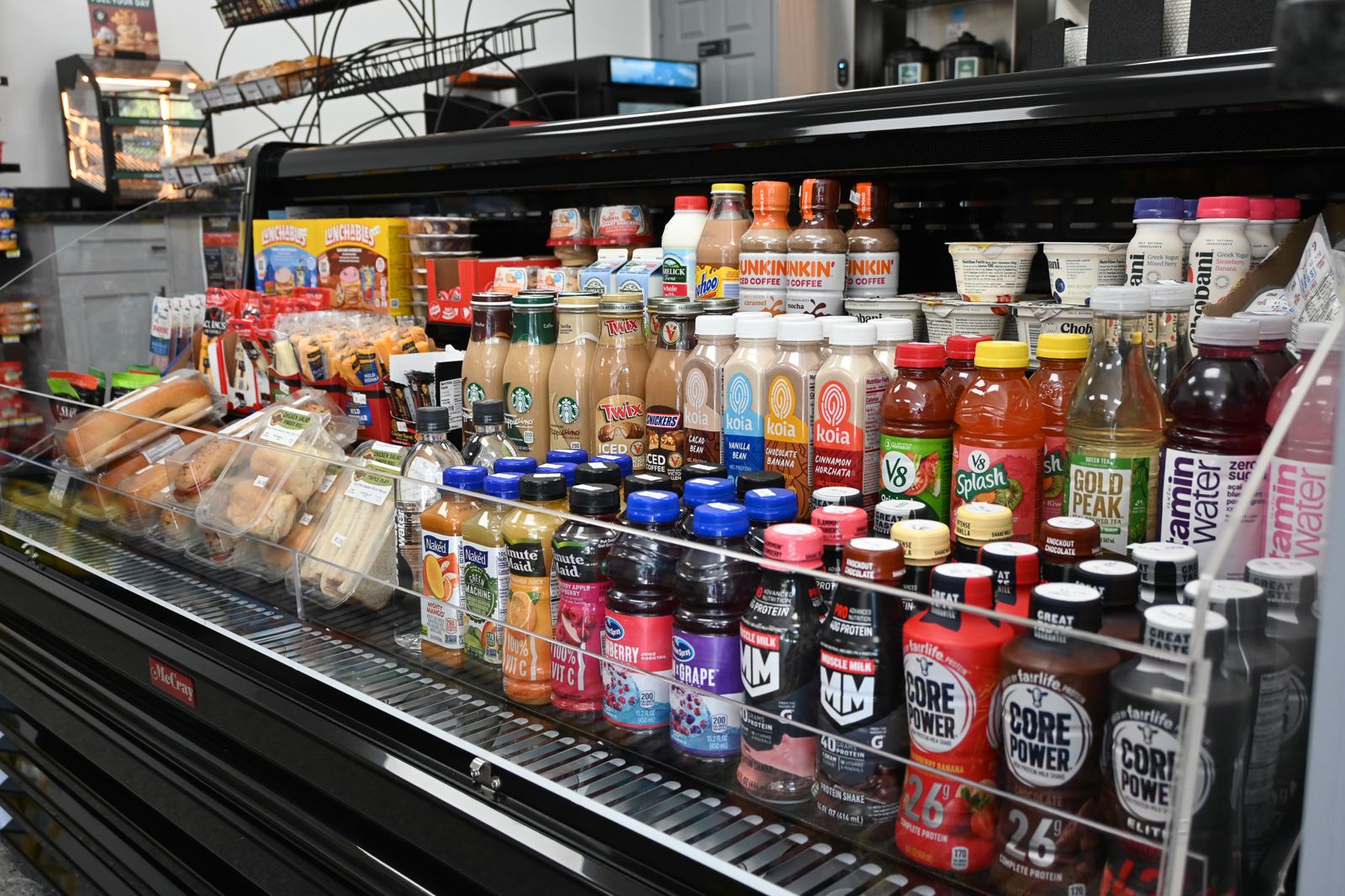 Grab and go sandwiches and cold drinks